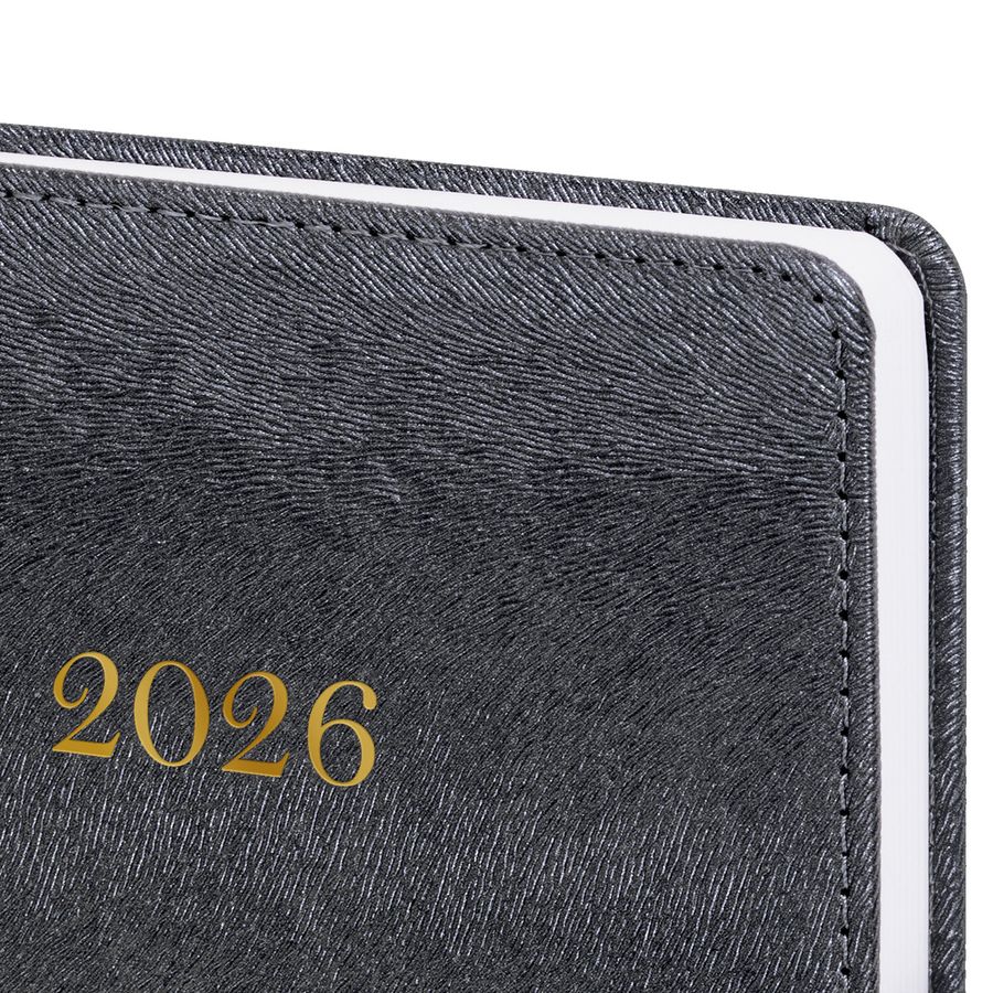 Ежедневник датированный 2026 А5 138х213 мм, BRAUBERG "Elegant", под кожу, застежка, черный
