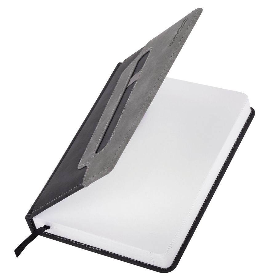 Ежедневник датированный 2026, А5, 138x213 мм, BRAUBERG "Assistant", под кожу, держатель, черный