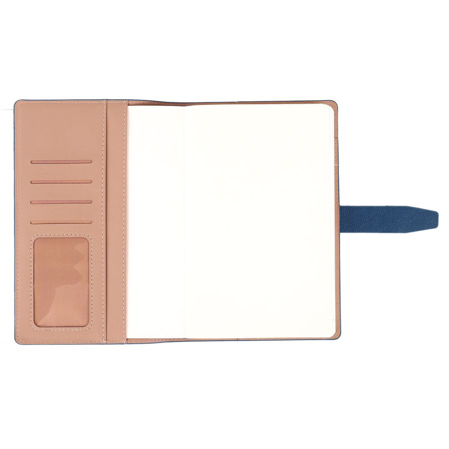 Ежедневник датированный 2026, А5, 143х218 мм, BRAUBERG "Journal", под кожу, застежка, держатель для ручки, органайзер, синий