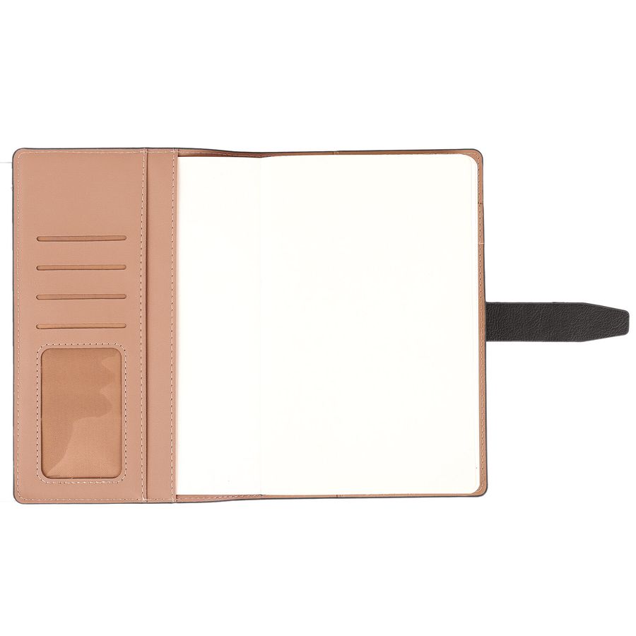 Ежедневник датированный 2026, А5, 143х218 мм, BRAUBERG "Journal", под кожу, застежка, держатель для ручки, органайзер, черный