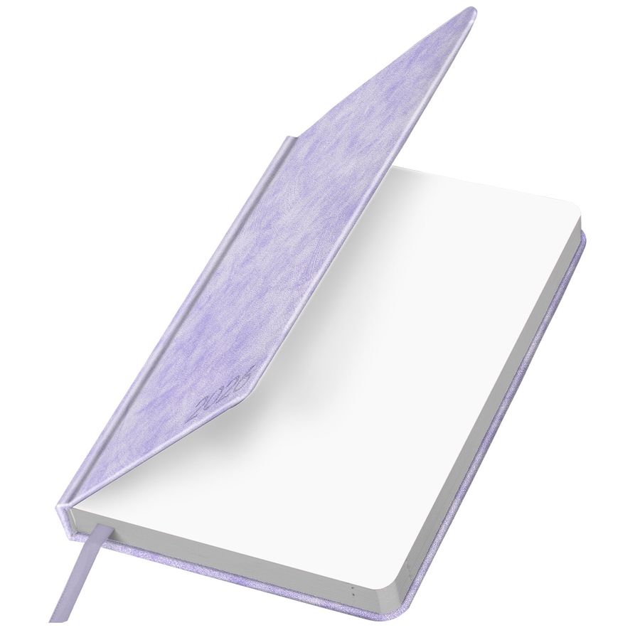 Ежедневник датированный 2026 А5 138х213 мм, BRAUBERG "Ice", под кожу, сиреневый