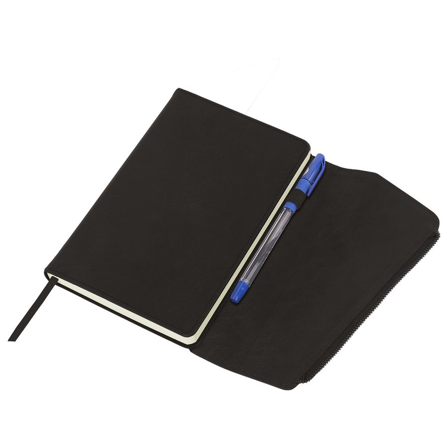 Ежедневник датированный 2026, А5, 145х213 мм, BRAUBERG "Jacket", под кожу, клапан, держатель, черный