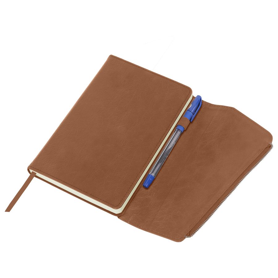 Ежедневник датированный 2026, А5, 145х213 мм, BRAUBERG "Jacket", под кожу, клапан, держатель, бежевый