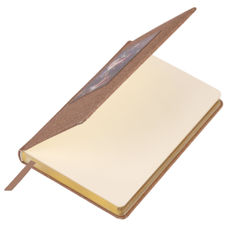 Ежедневник датированный 2026 А5 138х213 мм, BRAUBERG "ArtGallery", под кожу, нашивка, бежевый