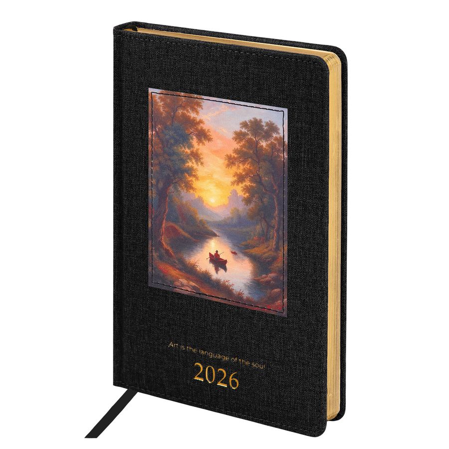 Ежедневник датированный 2026 А5 138х213 мм, BRAUBERG 