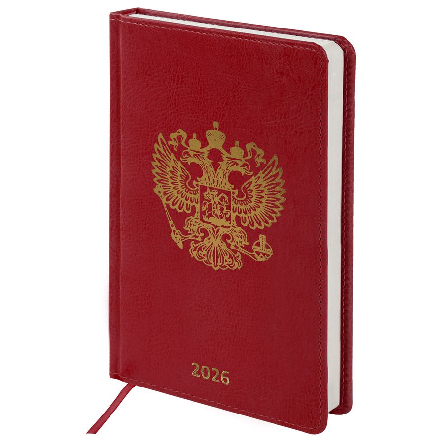 Ежедневник датированный 2026 А5 138х213 мм, BRAUBERG