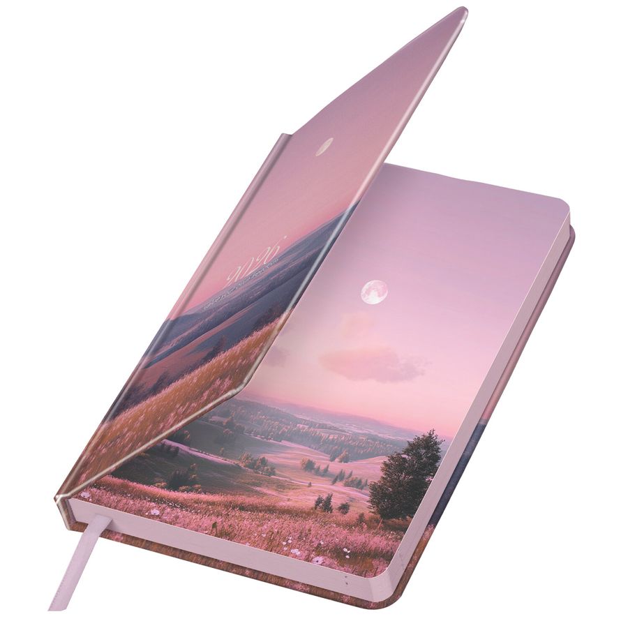 Ежедневник датированный 2026 А5 138x213 мм, BRAUBERG "Vista", под кожу твердый, "Serenity"