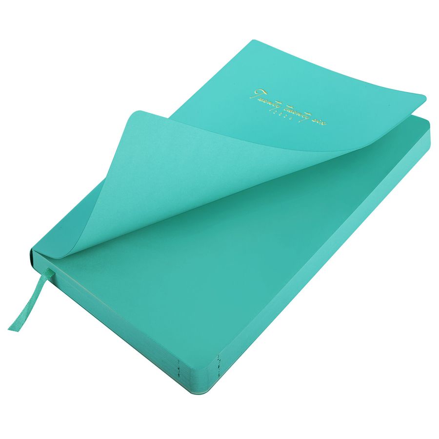 Ежедневник датированный 2026, А5, 138x213 мм, BRAUBERG "Pastel", под кожу гибкий, бирюзовый