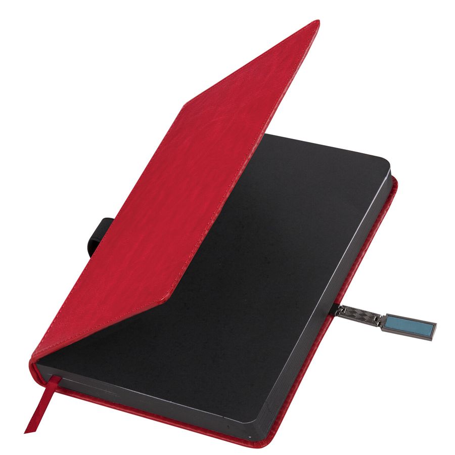 Ежедневник датированный 2026 А5 138x213 мм, BRAUBERG "Inspiration", под кожу, цветной срез, красный