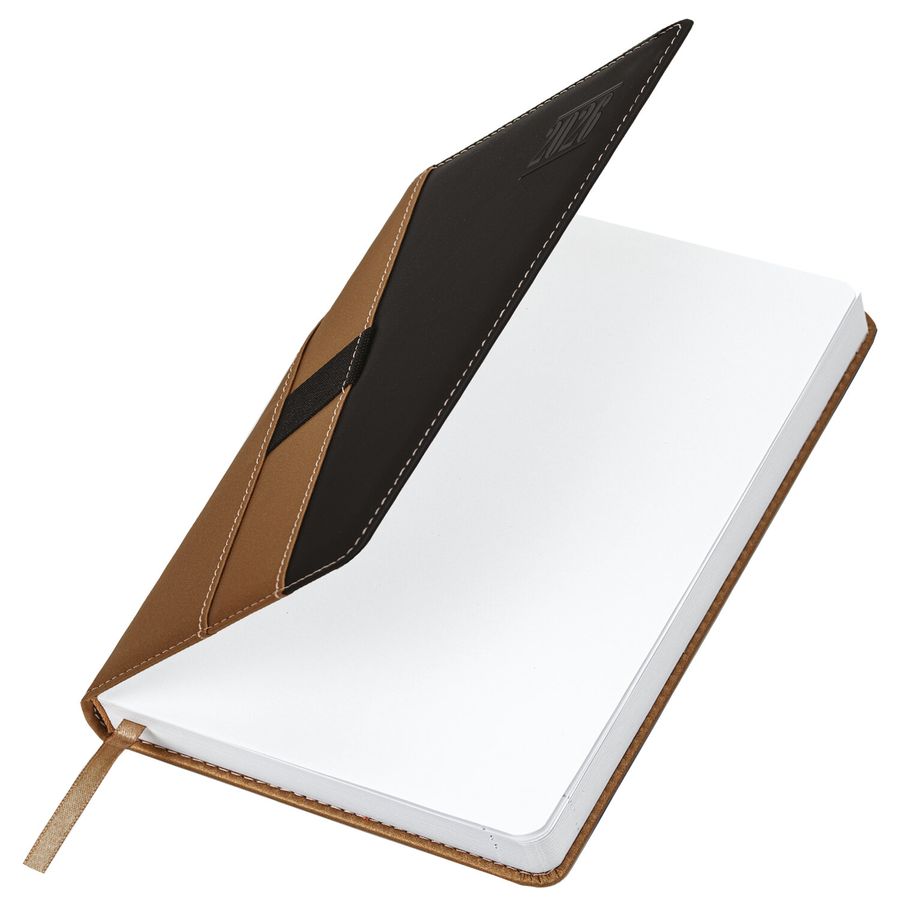 Ежедневник датированный 2026, А5, 138х213 мм, BRAUBERG "Swirl", под кожу, держатель для ручки, коричневый