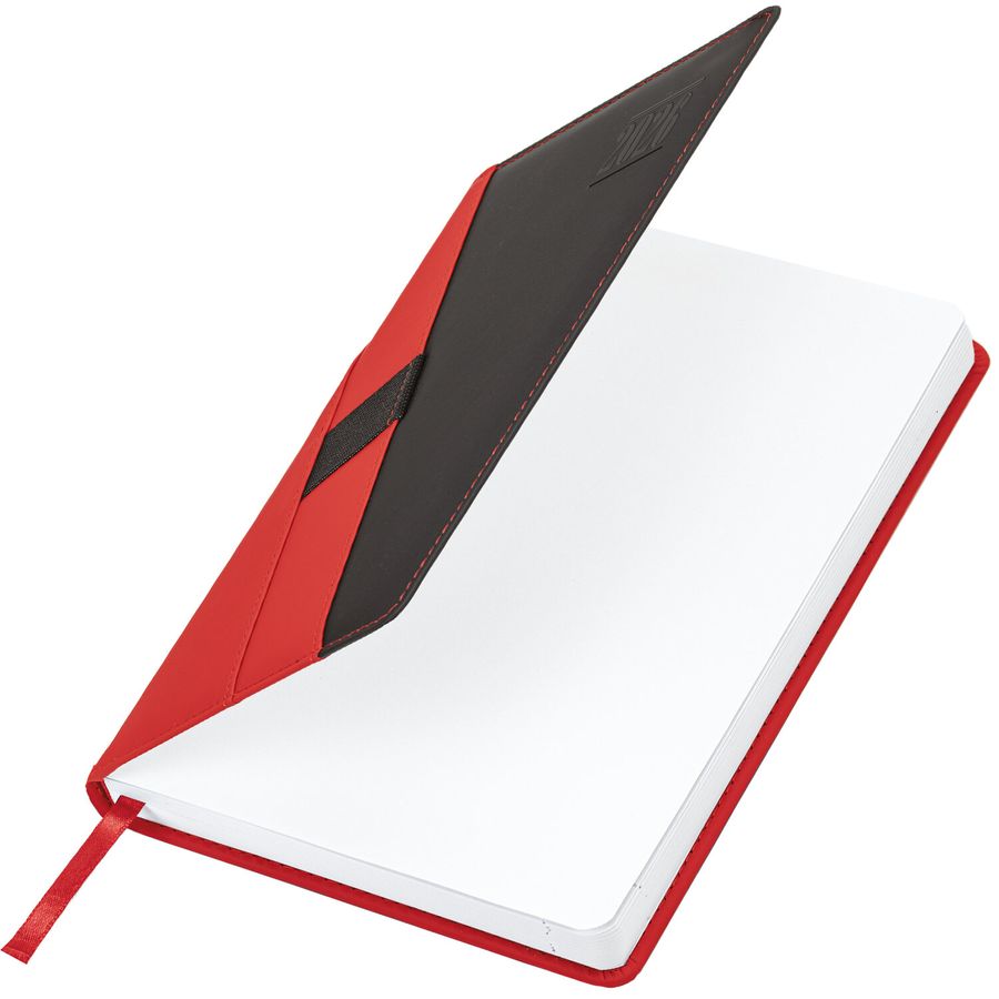 Ежедневник датированный 2026, А5, 138х213 мм, BRAUBERG "Swirl", под кожу, держатель для ручки, красный