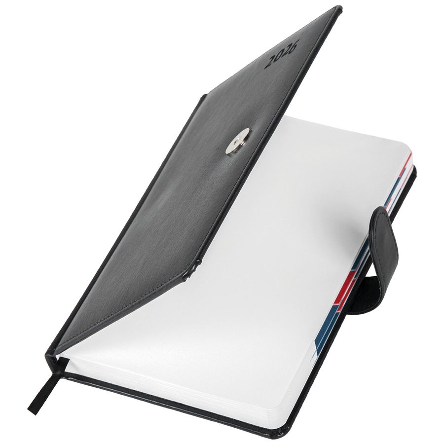 Ежедневник датированный 2026 А5 148х218 мм, GALANT "Ritter", под кожу, черный