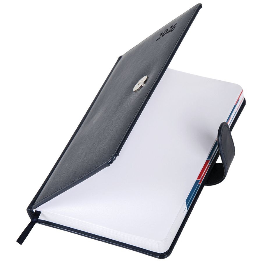 Ежедневник датированный 2026 А5 148х218 мм, GALANT "Ritter", под кожу, темно-синий