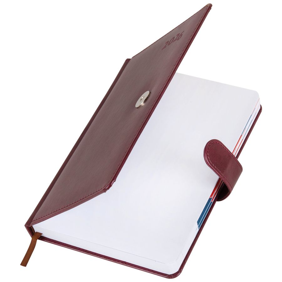 Ежедневник датированный 2026 А5 148х218 мм, GALANT "Ritter", под кожу, бордовый