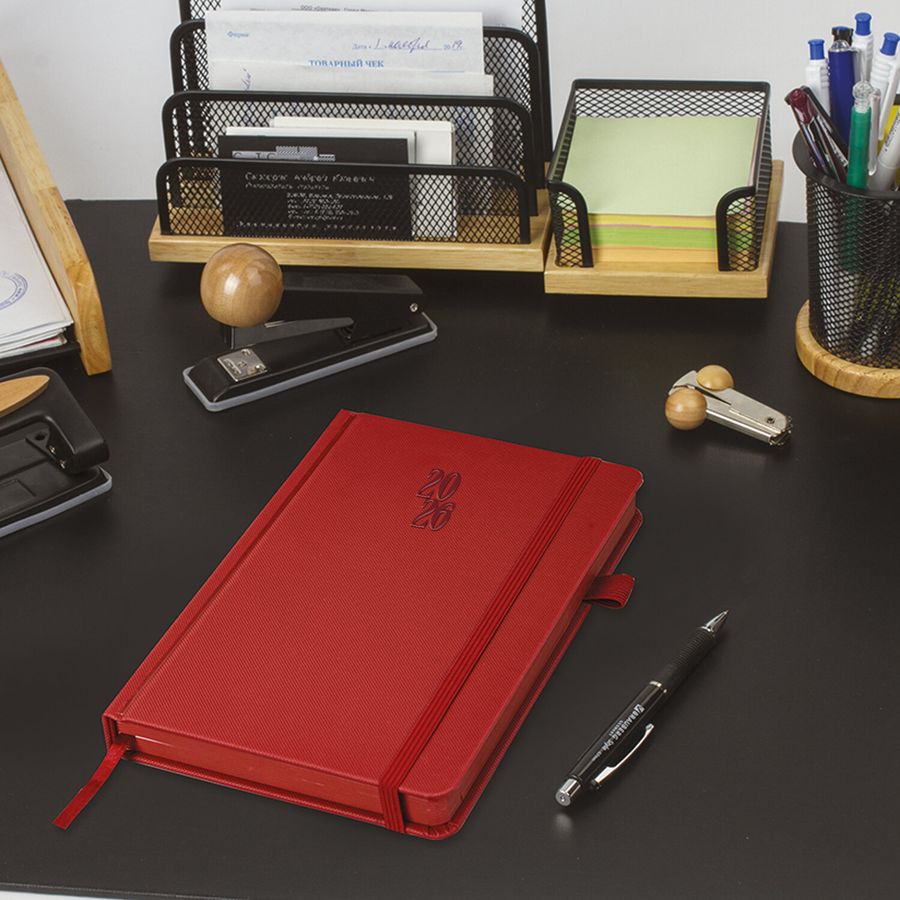 Ежедневник датированный 2026, А5, 138х213 мм, BRAUBERG 