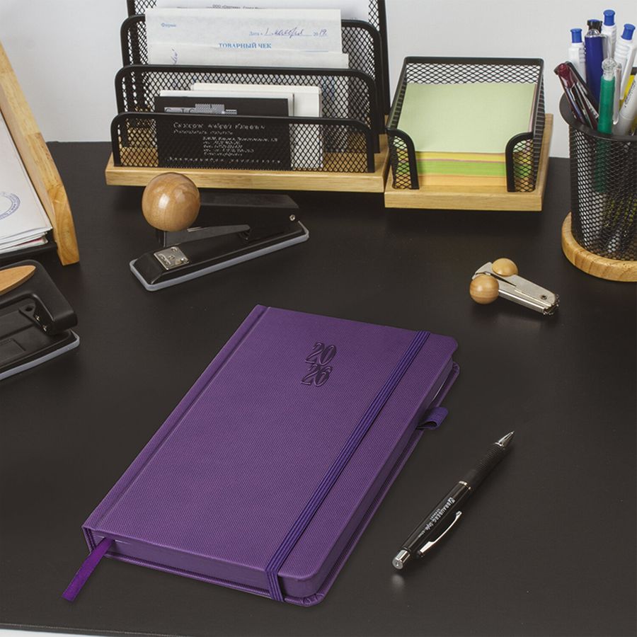 Ежедневник датированный 2026, А5, 138х213 мм, BRAUBERG 