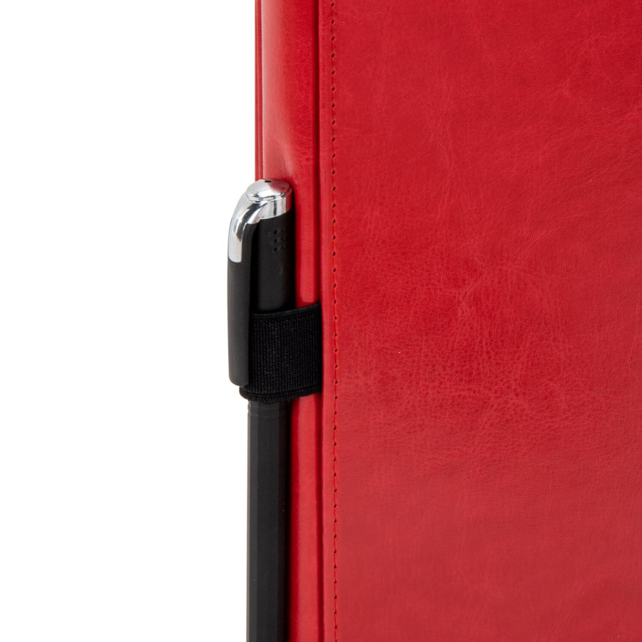 Ежедневник недатированный А5, 148x218 мм, BRAUBERG "Inspiration", под кожу, застежка, цветной срез, 160 листов, красный