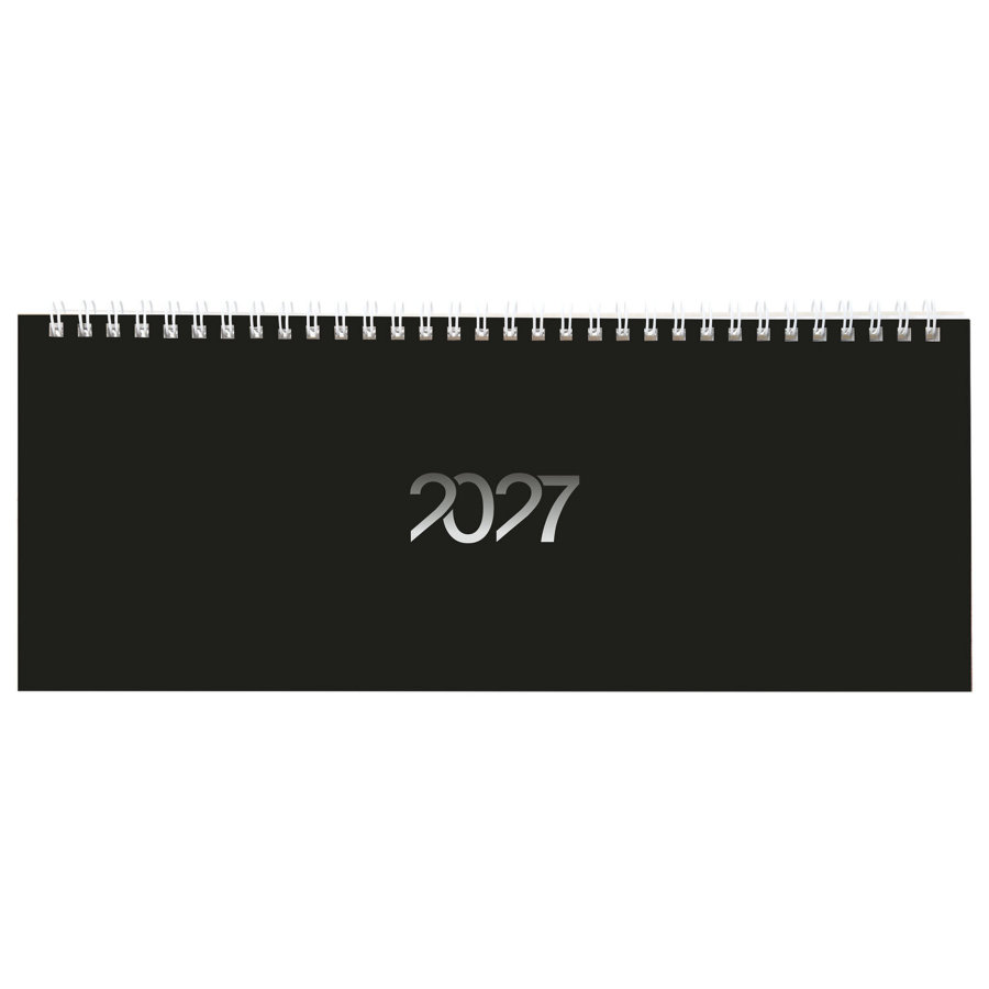Планинг датированный 2027 285х112 мм, STAFF, гребень, картонная обложка, 64 листа, "Black style"