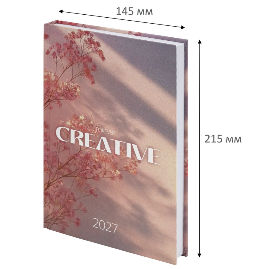 Ежедневник датированный 2027 145х215 мм, А5, STAFF, ламинированная обложка, "Creative"
