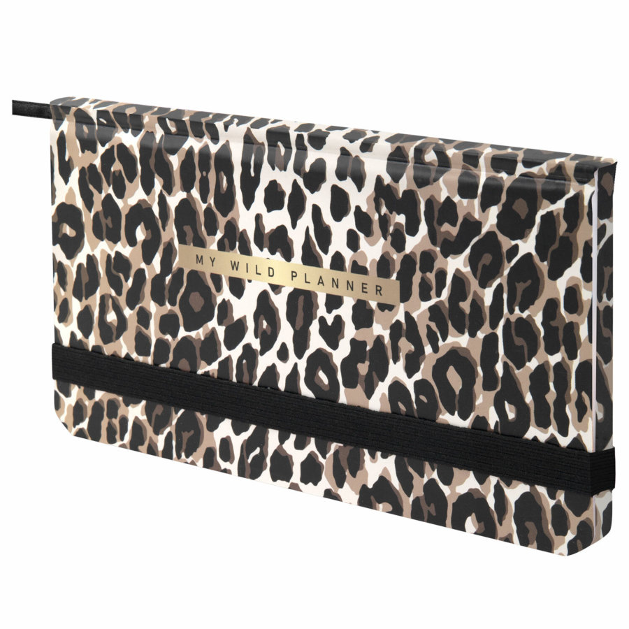 Еженедельник недатированный с резинкой 171х93 мм, BRAUBERG, твердый, 64 л., "Leopard print"