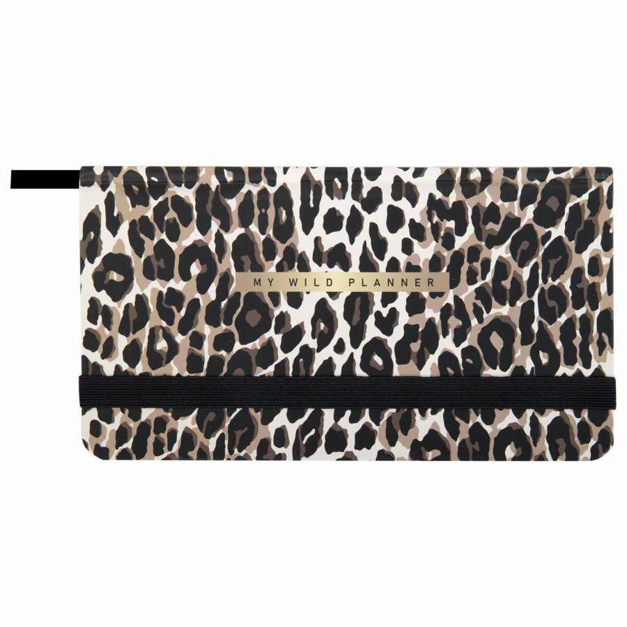 Еженедельник недатированный с резинкой 171х93 мм, BRAUBERG, твердый, 64 л., "Leopard print"