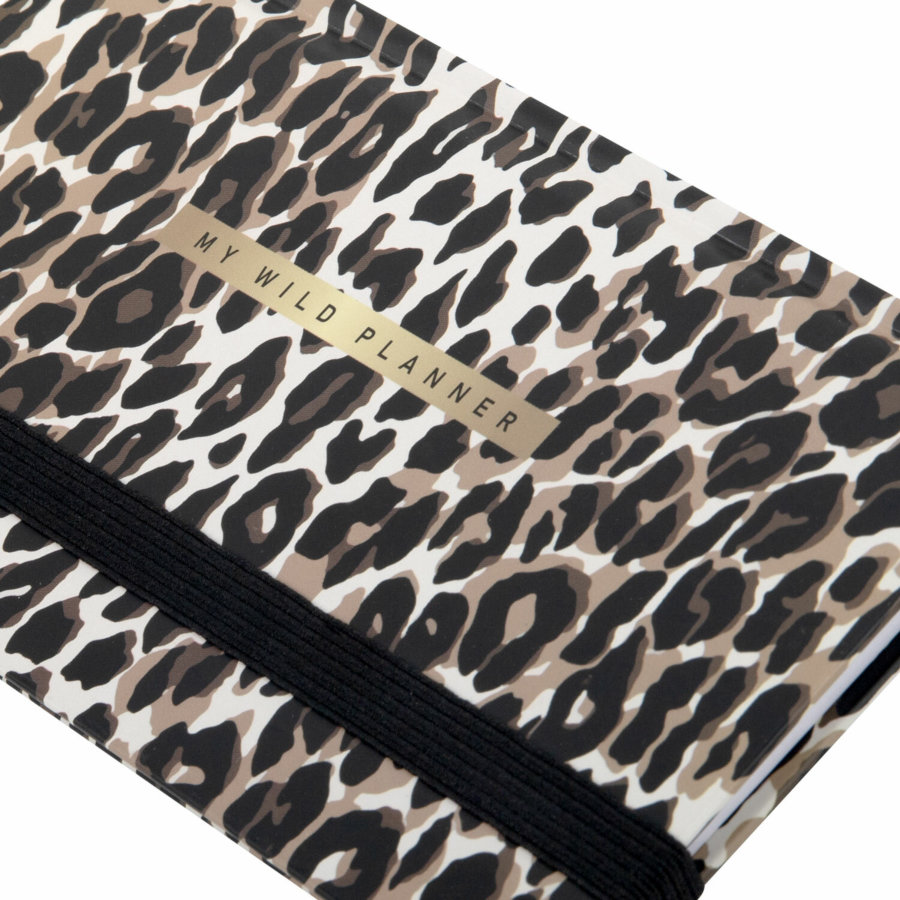 Еженедельник недатированный с резинкой 171х93 мм, BRAUBERG, твердый, 64 л., "Leopard print"