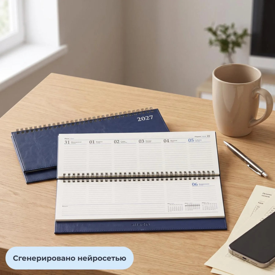 Планинг датированный Attache 2027 60л, темно-синий