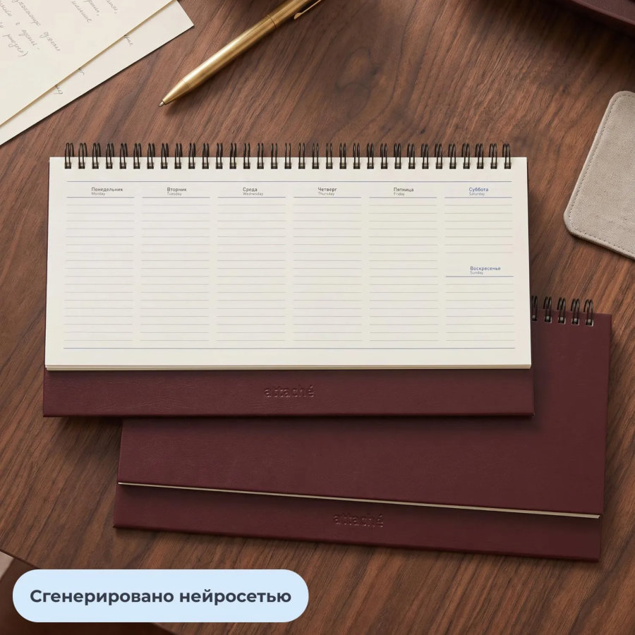Планинг недатированный Attache 64л, бордо балакрон