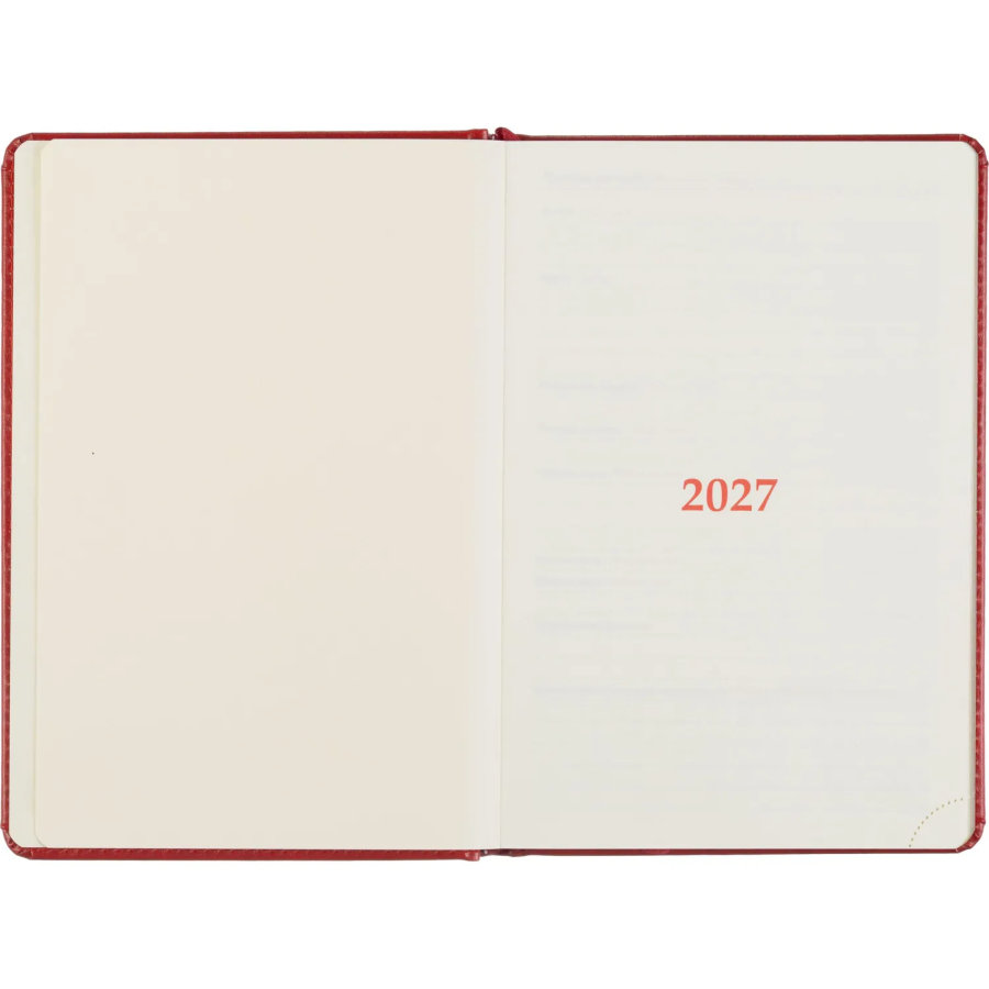 Ежедневник датированный 2027 Attache А5 168л 143x210 бордов (золотист срез)