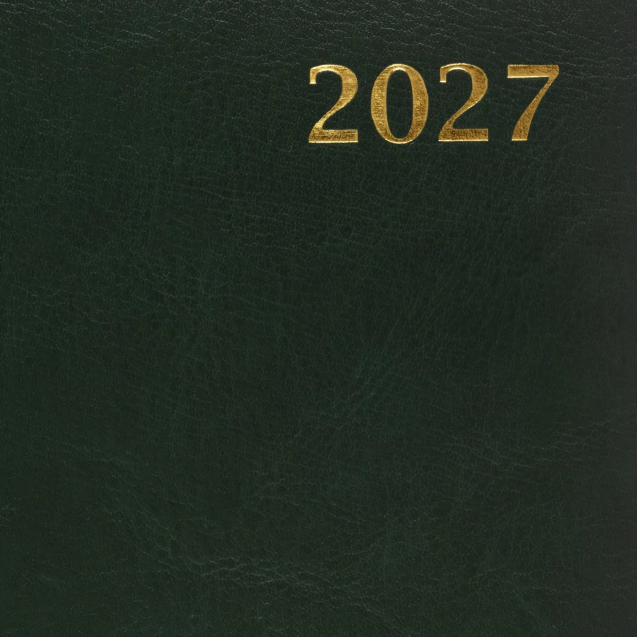 Ежедневник датированный 2027 Attache А5 168л 143x210 зелен(золотистый срез)