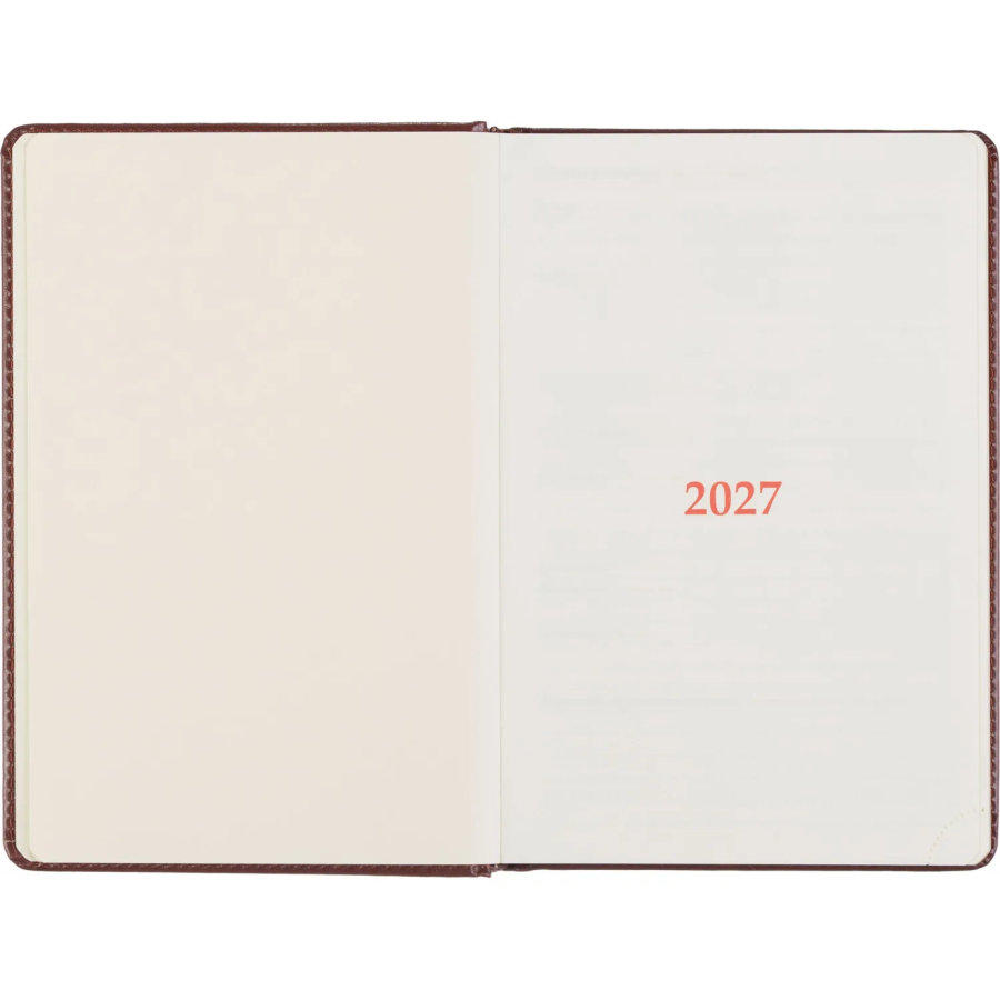 Ежедневник датированный 2027 Attache А5 168л 143x210 коричн (золотист срез)