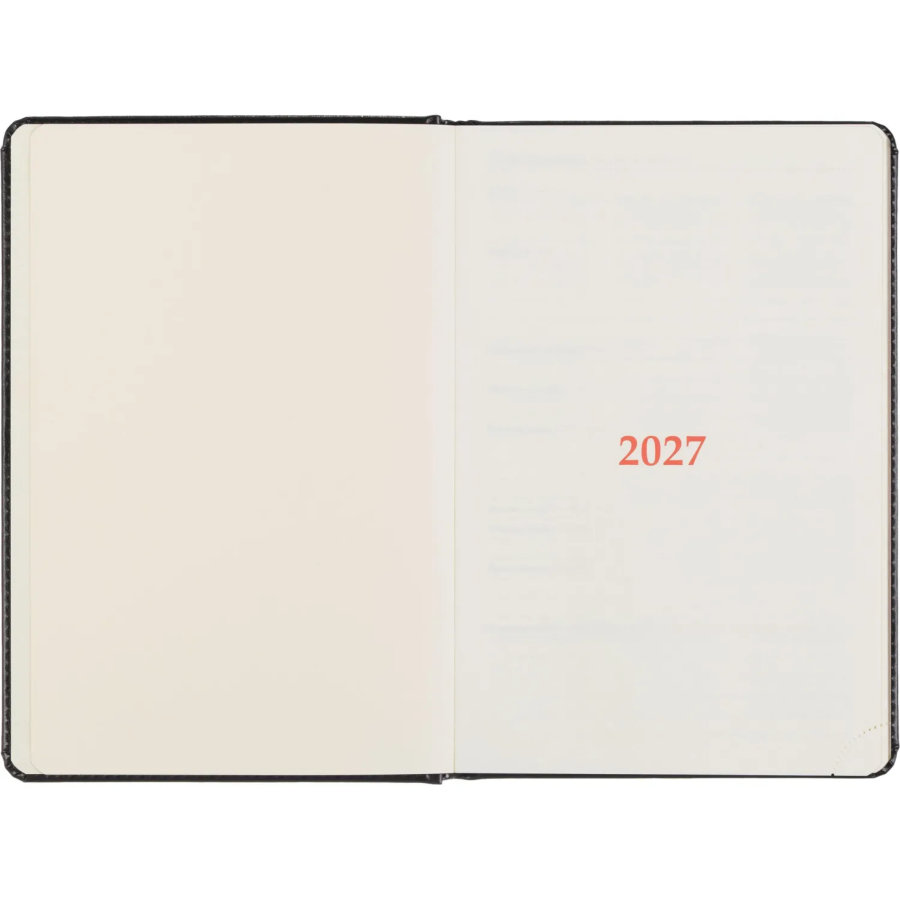 Ежедневник датированный 2027 Attache А5 168л 143x210 черн (золотист срез)