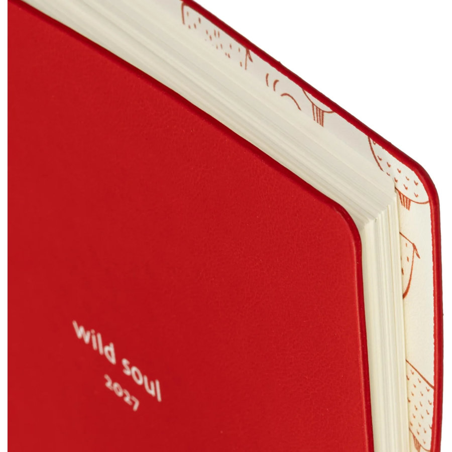Ежедневник датированный 2027 IF140x200мм 160л мягк спираль Wild I1962/red