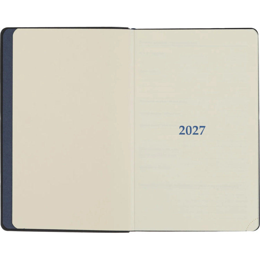 Ежедневник датированный 2027 ИМИДЖ Attache А5 168л,138x213,иск.кож,тем-син
