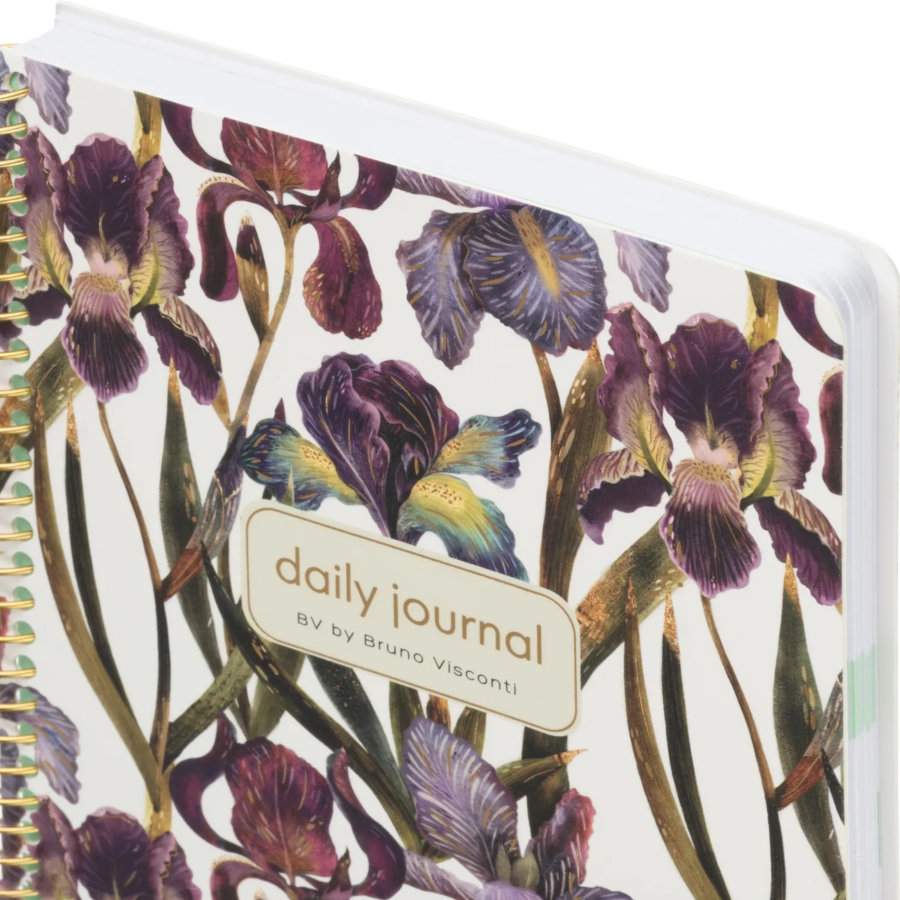 Ежедневник недатированный CUTE DIARY А5,BV,136,ИРИСЫ, зол.греб, 3-701/15