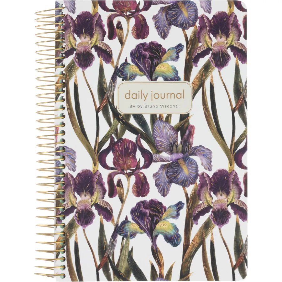 Ежедневник недатированный CUTE DIARY А5,BV,136,ИРИСЫ, зол.греб, 3-701/15