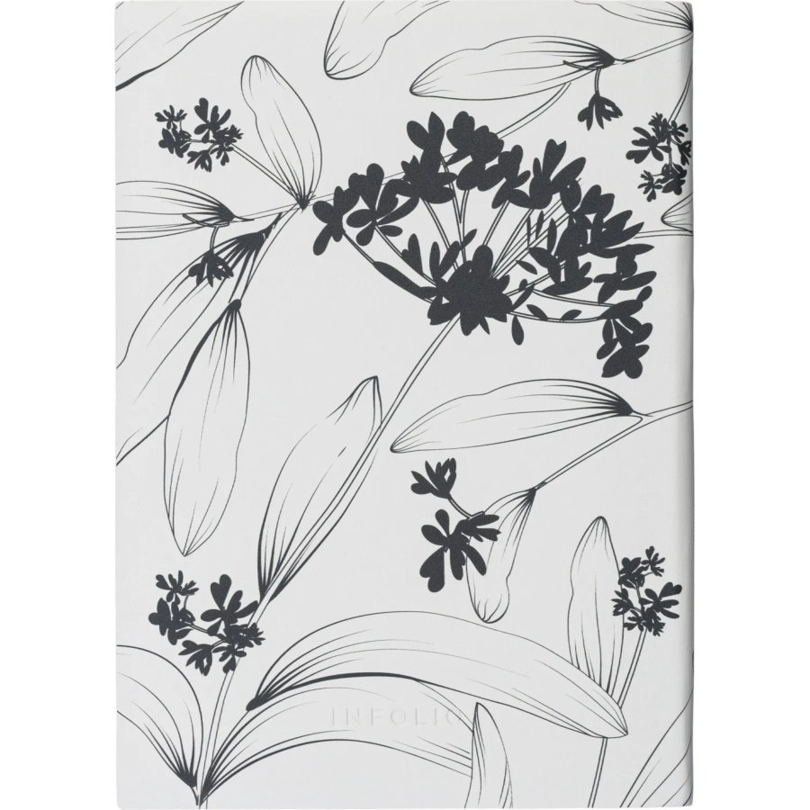 Ежедневник недатированный IF 140x200мм 160л мягк Цветы I1863/ivory