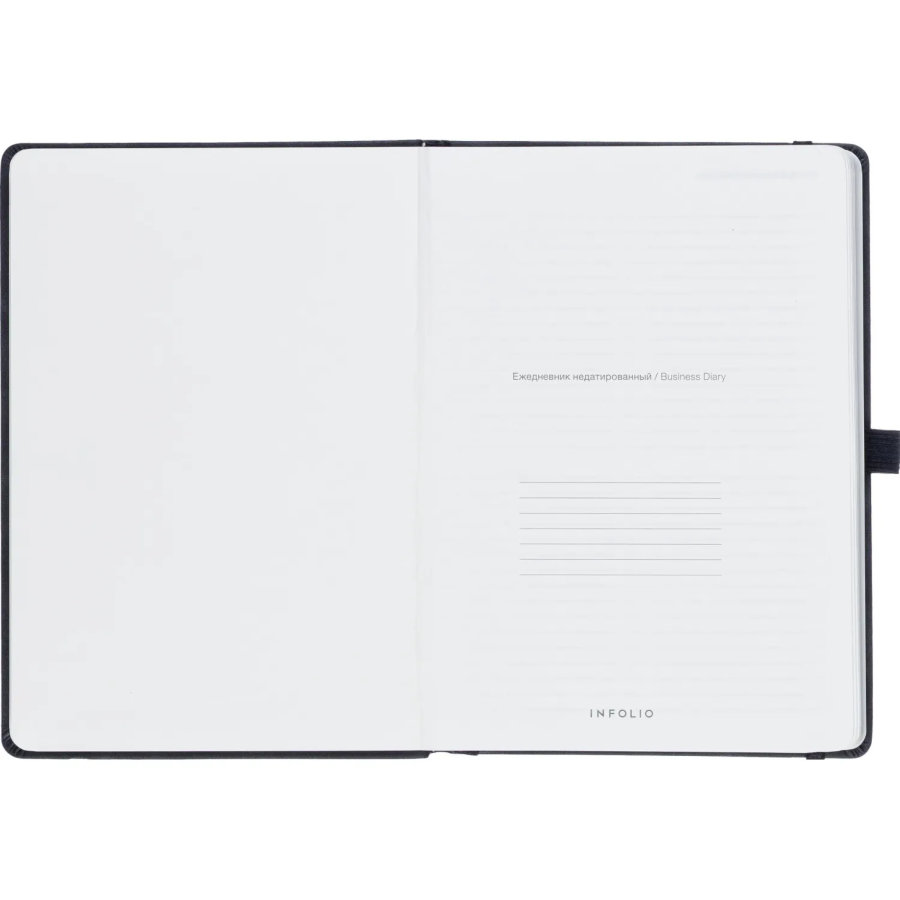 Ежедневник недатированный IF 140x200мм 160л тверд с рез Грация I1860/black