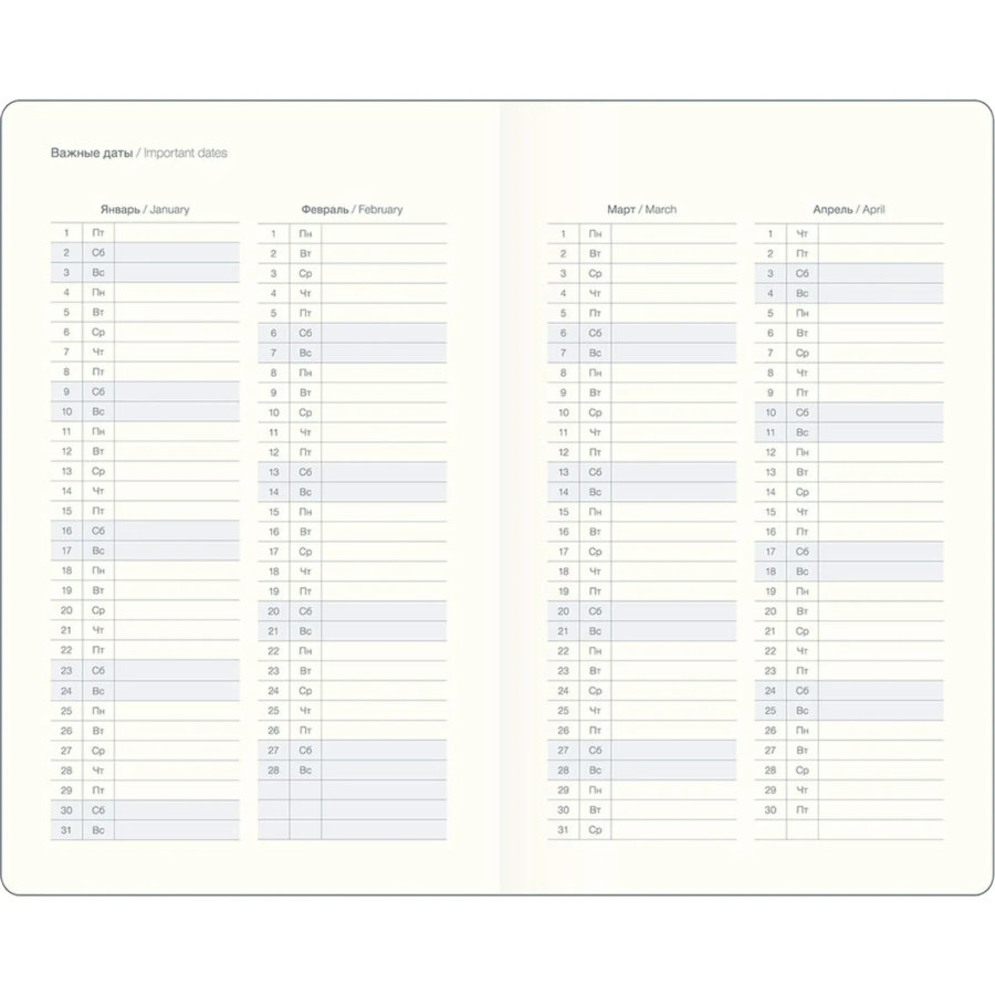 Еженедельник датированный 2027 IF 130x205 64л мяг рез Безгранич I2037/black