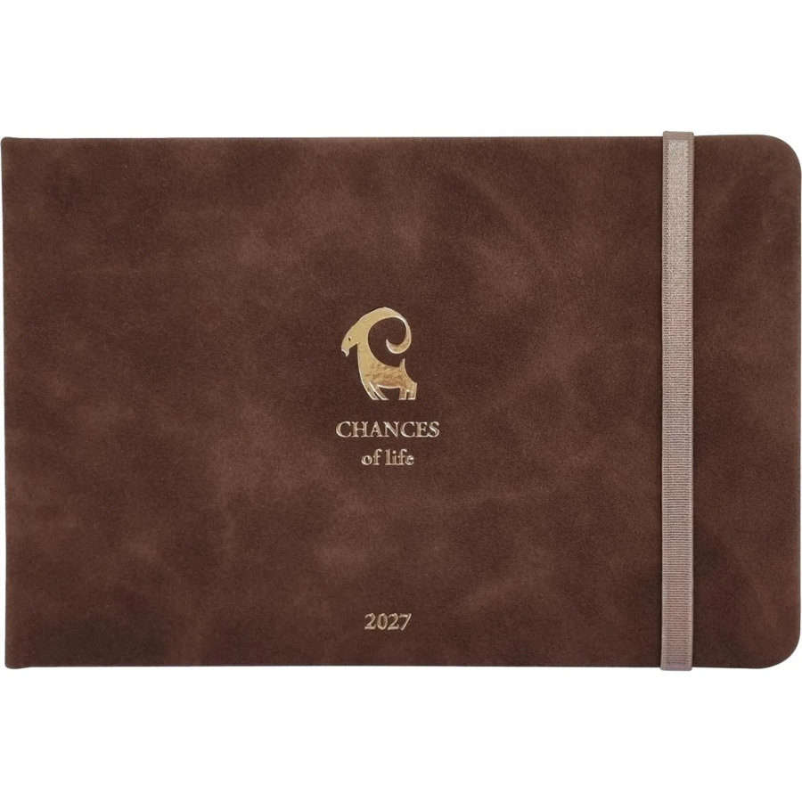 Еженедельник датированный 2027 IF 160x105 64л тверд с рез Шанс I2052/brown