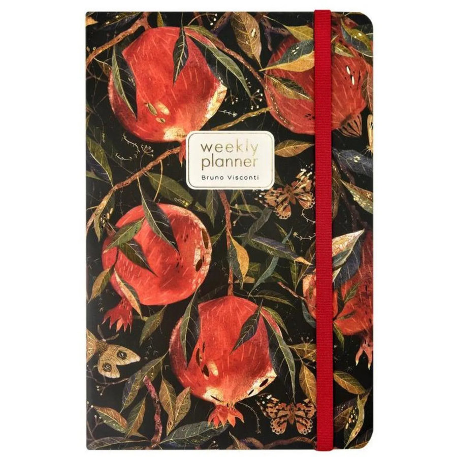 Еженедельник недатированный А5 ФЛОРА ГРАНАТ на резинке 3-821/04
