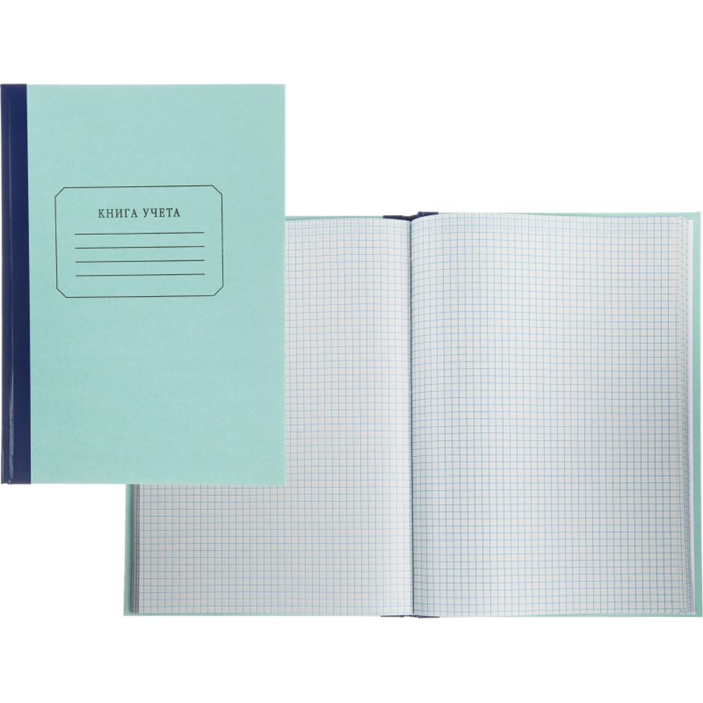 Книга амбарная 96л, А4, клетка, сшивка, обложка плотный картон
