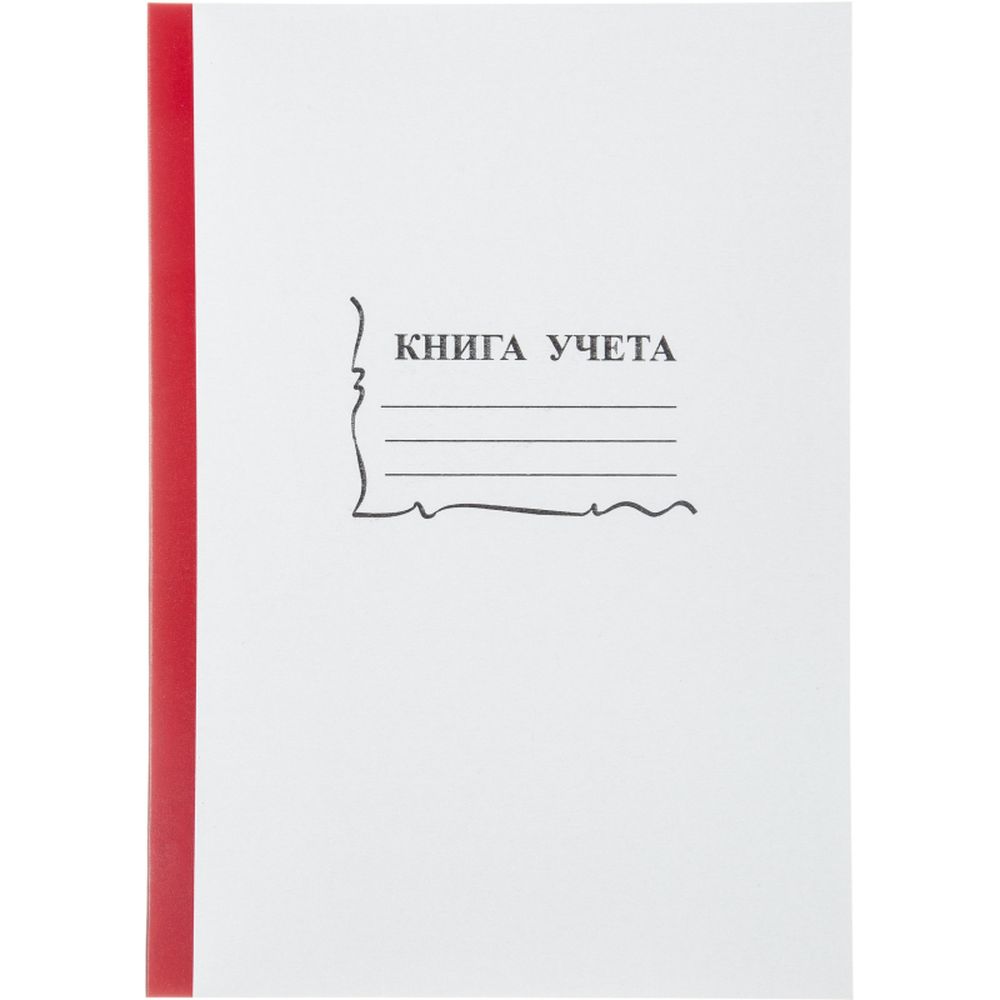 Книга учета 96л, А4, линейка, скрепка, обложка картон АЛЬТ