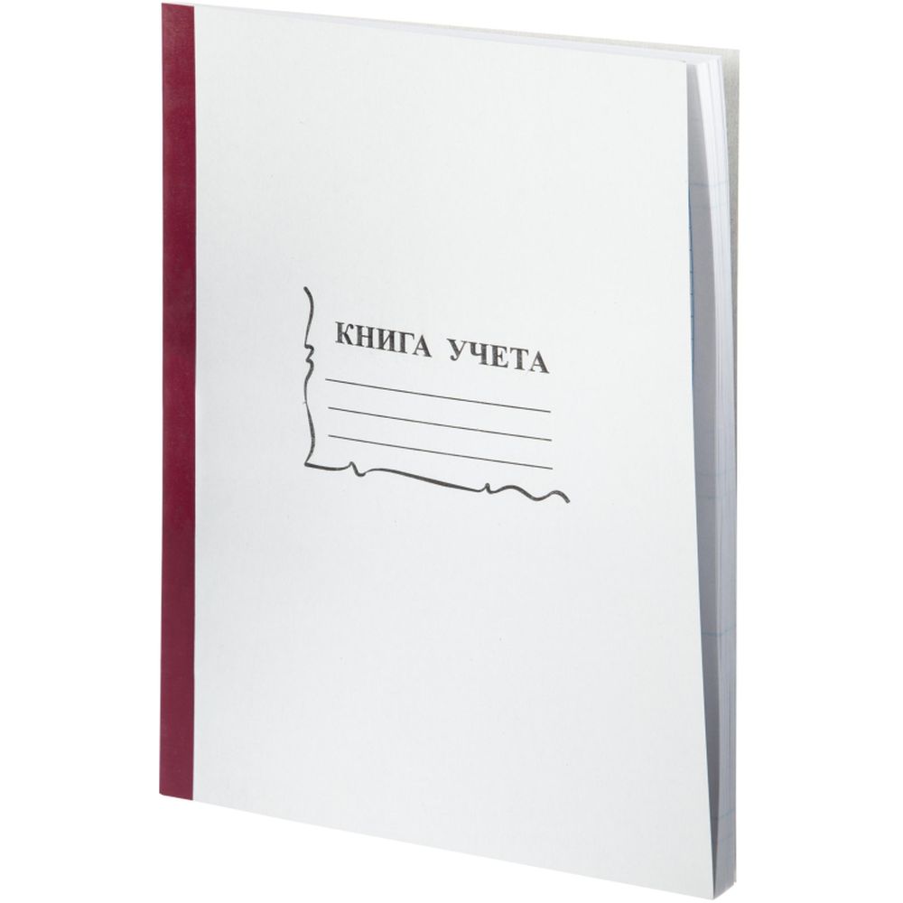 Книга учета 96л, А4, пустографка, скрепка, обложка картон