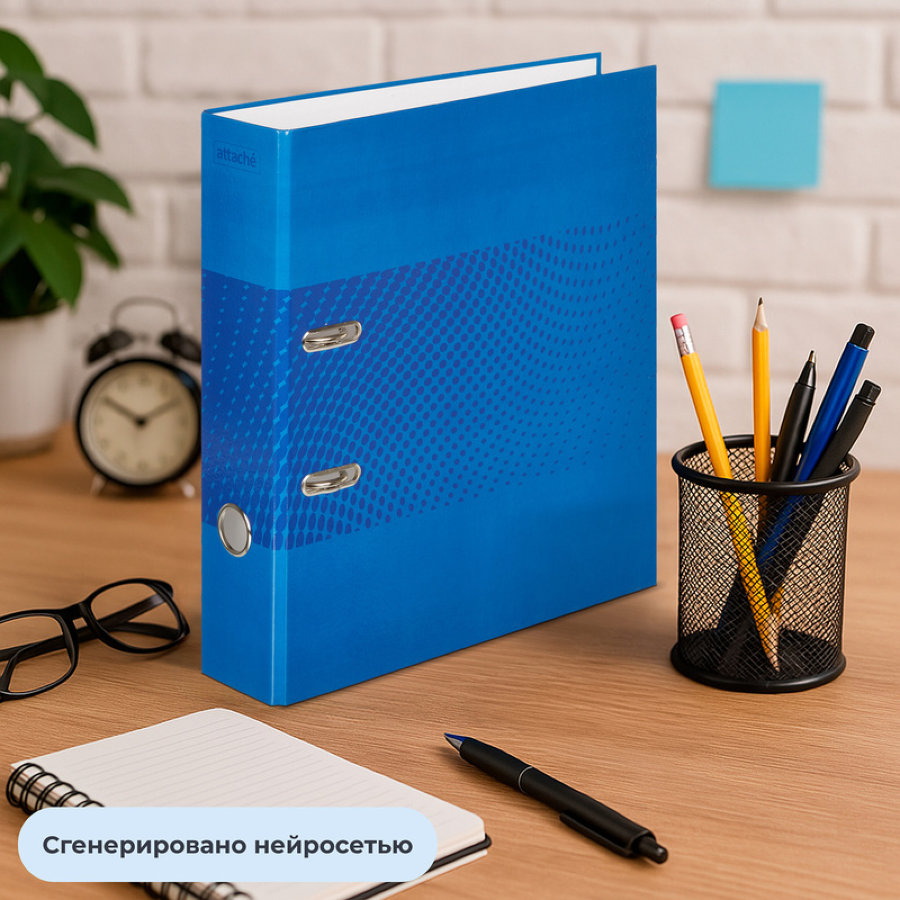 Папка-регистратор Attache Digital 75 мм синяя 