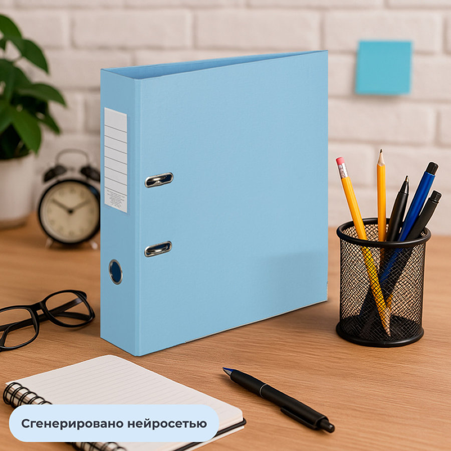 Папка-регистратор Attache Bright colours 80 мм голубая 
