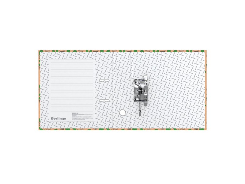 Папка-регистратор Berlingo "Cactus", 70мм, крафт-бумага, с рисунком