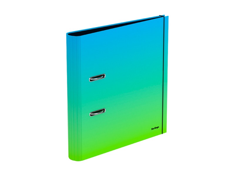Папка-регистратор Berlingo "Radiance", 50мм, ламинированная, голубой/зеленый градиент