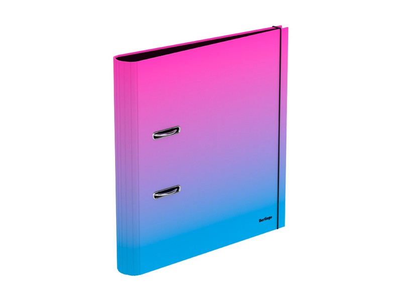 Папка-регистратор Berlingo "Radiance", 50мм, ламинированная, розовый/голубой градиент