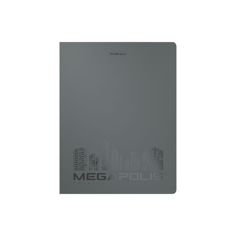 Папка на 4 кольцах пластиковая ErichKrause MEGAPOLIS, 35 мм, А4, ассорти 